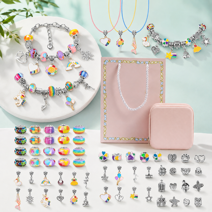 Schmuck-Bastelset für Mädchen – 66 Teile für kreativen Bastelspaß