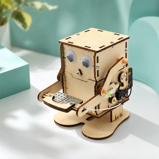 DIY Roboter Bausatz für Kinder – STEM Lernspielzeug aus Holz