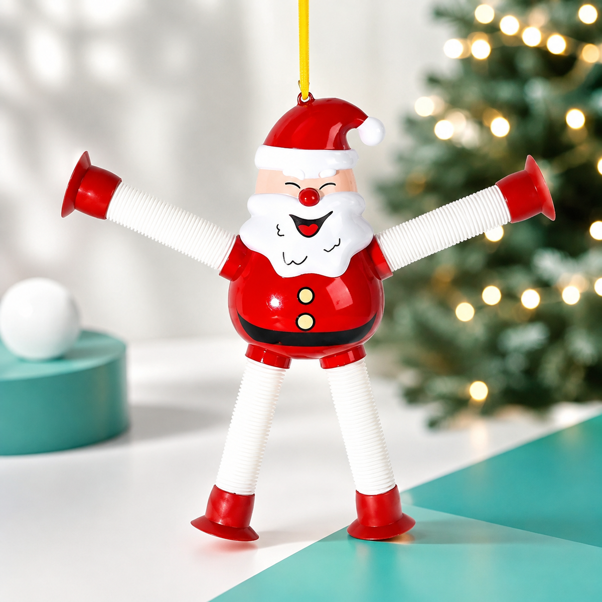 Dehnbare Weihnachtsfiguren – Weihnachtsmann, Schneemann, Elf & Lebkuchenmann Schneemann