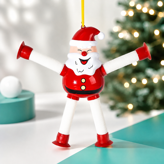 Dehnbare Weihnachtsfiguren – Weihnachtsmann, Schneemann, Elf & Lebkuchenmann Schneemann