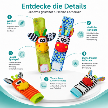 Baby Socken mit Rasselspielzeug
