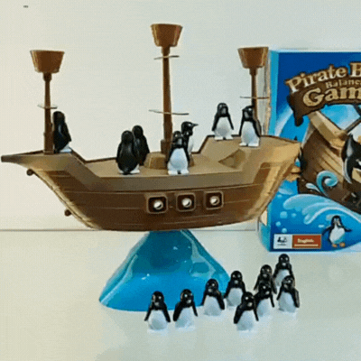 Lustiges Piratenschiff Puzzle – Gleichgewicht-Spiel für Kinder ab 3 Jahren