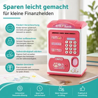 Interaktive Spardose für Kinder – Mit Fingerabdruck, Musik & Licht
