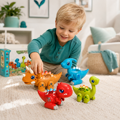 Interaktives Dino-Baukasten Spielzeug mit klang & Bewegung