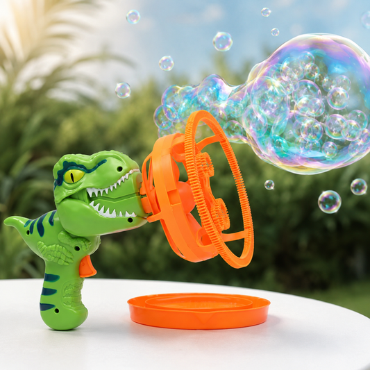 Dino Seifenblasen-Blaster für Kinder mit automatischer Blasenfunktion