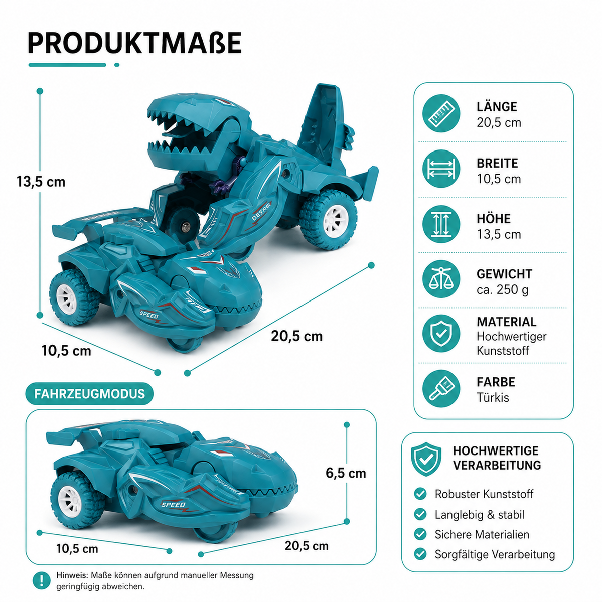 2-in-1 Dino Transformationsauto – Aktion, Geschwindigkeit & Überraschung
