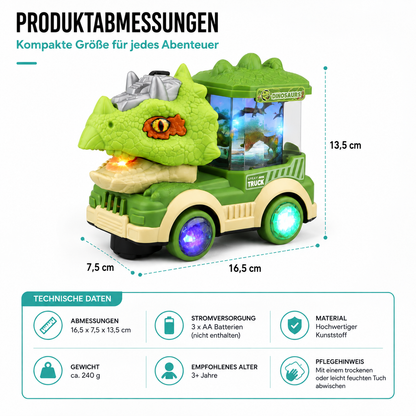 Elektrisches Dinosaurier-Spielzeugauto mit Licht & Musik für Kinder