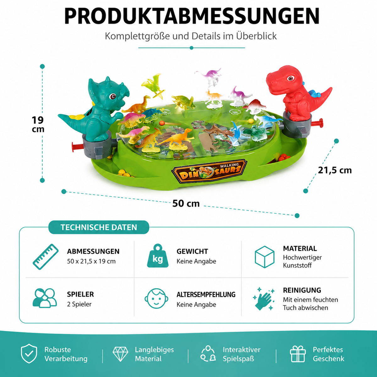 Dinosaurier Schlacht Brettspiel – Strategie-Spaß für Kinder & Eltern