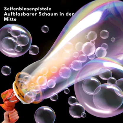 Dino Seifenblasen-Blaster für Kinder mit automatischer Blasenfunktion