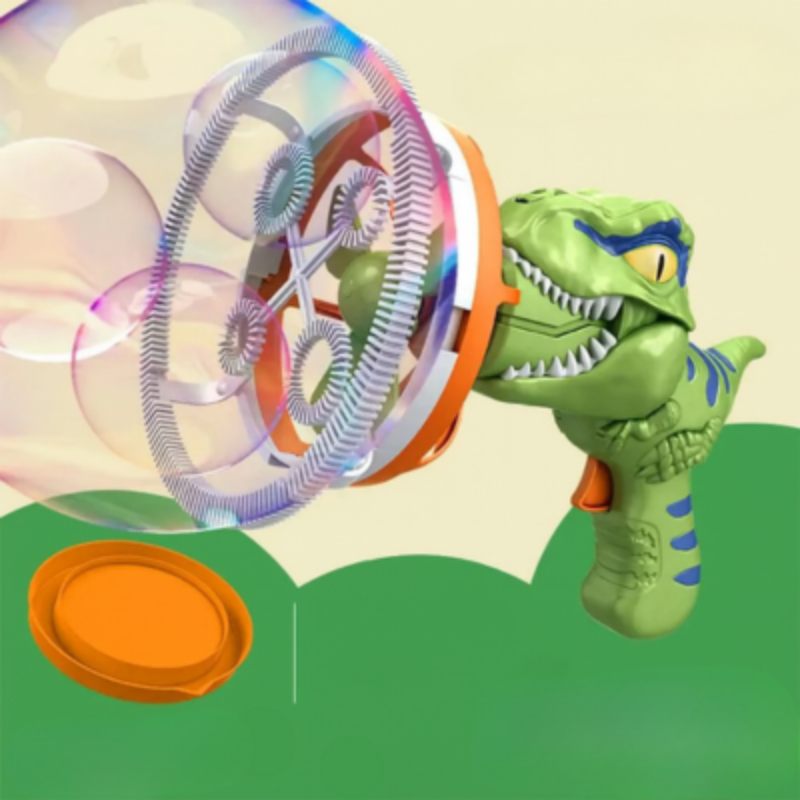 Dino Seifenblasen-Blaster für Kinder mit automatischer Blasenfunktion Grün