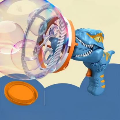 Dino Seifenblasen-Blaster für Kinder mit automatischer Blasenfunktion Blau