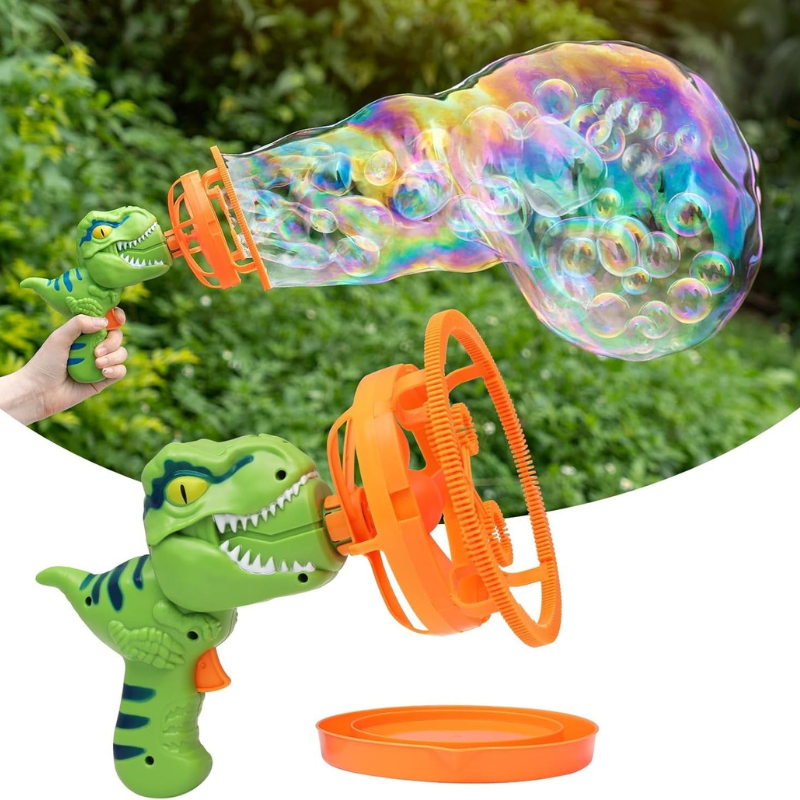 Dino Seifenblasen-Blaster für Kinder mit automatischer Blasenfunktion