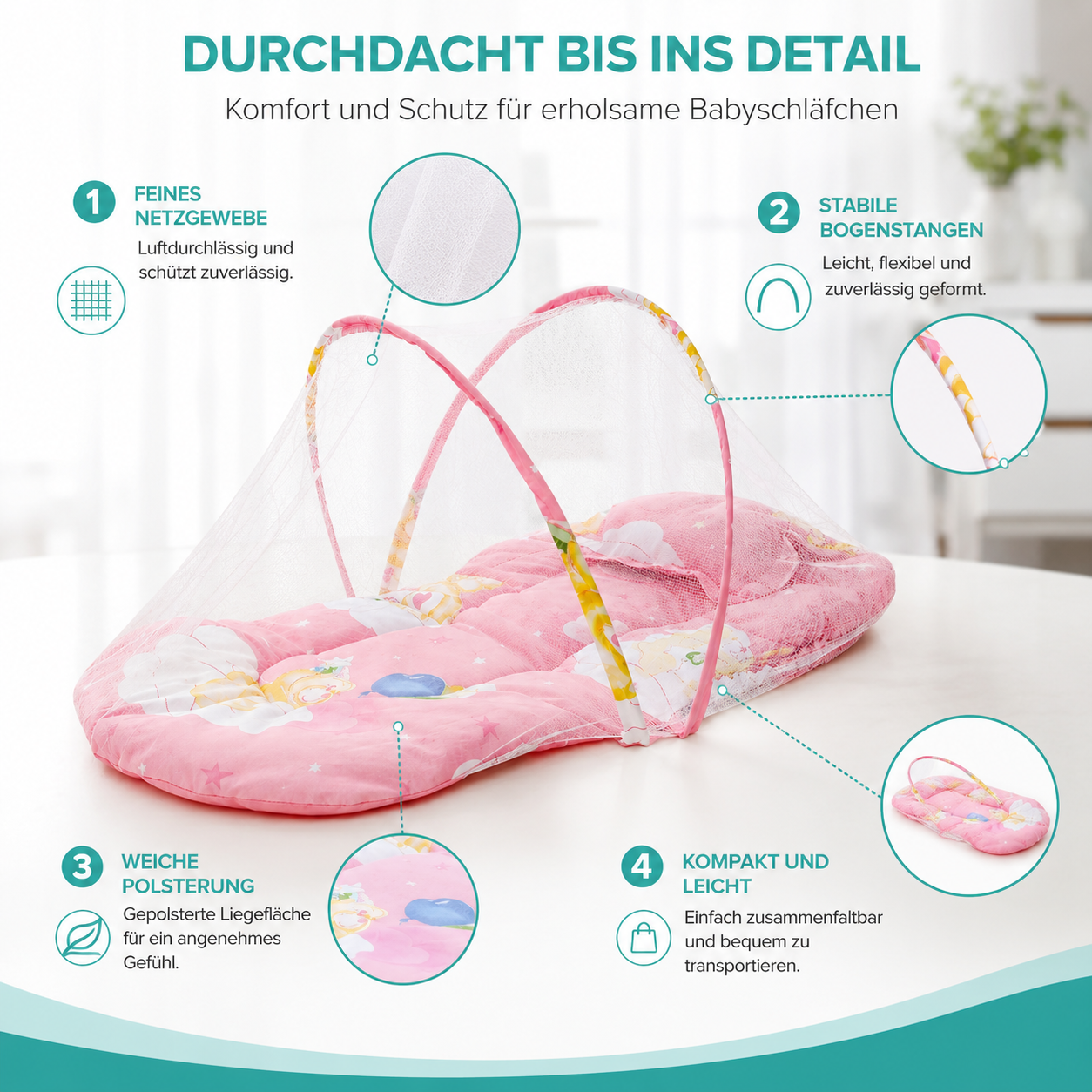 DreamSafe Baby Moskitonetz – Sicher & Atmungsaktiv Schlafen