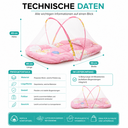 DreamSafe Baby Moskitonetz – Sicher & Atmungsaktiv Schlafen