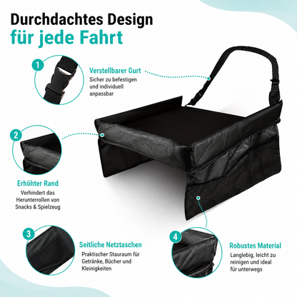 Auto Organizer Tablett – Für Snacks, Zeichnen & Spaß auf jeder Fahrt
