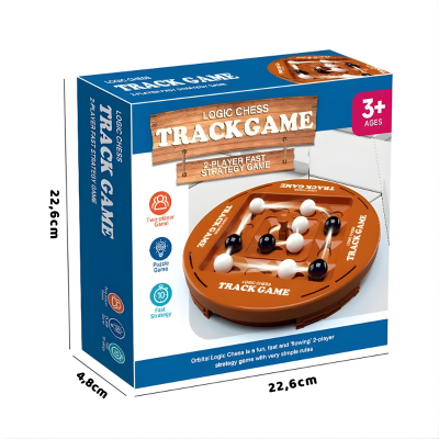 Montessori Logik Brettspiel mit Schiene-System