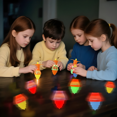 LED Leuchtkreisel Satz – Magischer Drehspaß für Kinder
