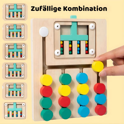 Holz Lernspielzeug mit Zählrahmen & Farbtraining