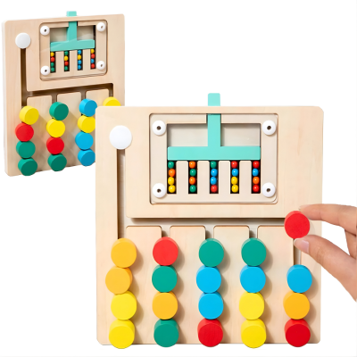 Holz Lernspielzeug mit Zählrahmen & Farbtraining