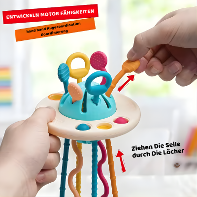 UFO Montessori Sensorisch Spielzeug – Schiebe und Ziehspaß für Kleinkinder