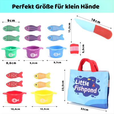 Montessori Angelspiel – Farben, Zahlen & Motorik lernen