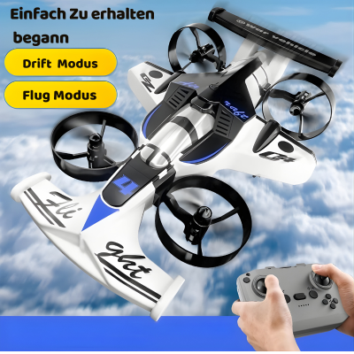 2-in-1 RC Flugzeug & Drift-Auto – Aktion in der Luft & Bin Boden