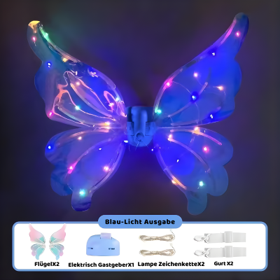 Magische LED Schmetterlingsflügel – Bewegliche Fairy Wings für Kinder Blau