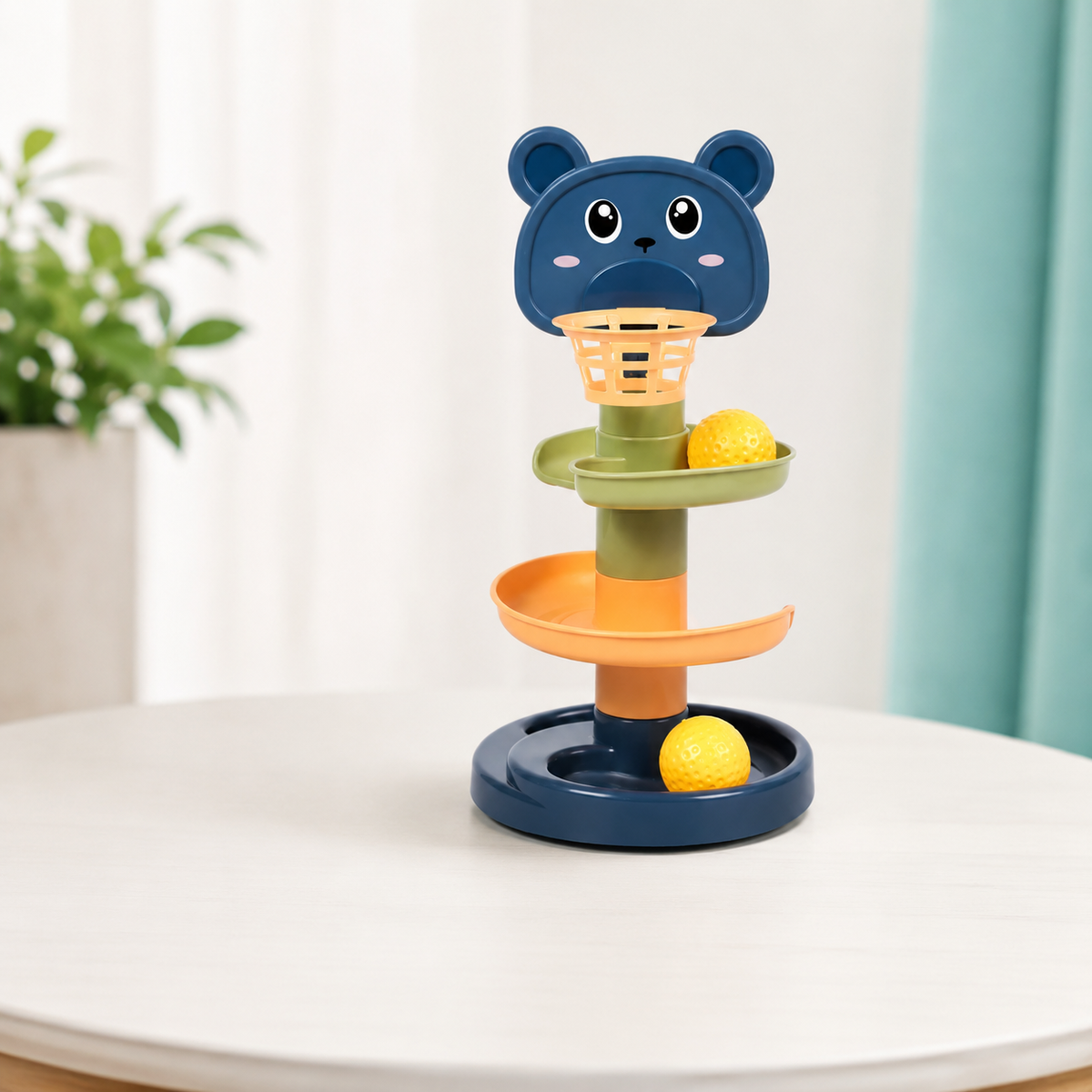 Bunter Rollenball Turm für Kinder