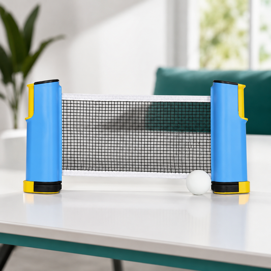 Einziehbares Tischtennisnetz - Passend für Jeden Tisch! Blau