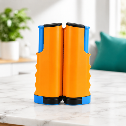 Einziehbares Tischtennisnetz - Passend für Jeden Tisch! Orange