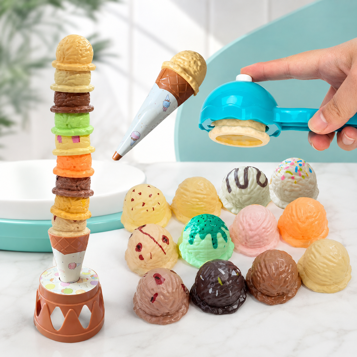 Eiscreme Stapelspiel für Kinder – Farben, Formen & Spielspaß