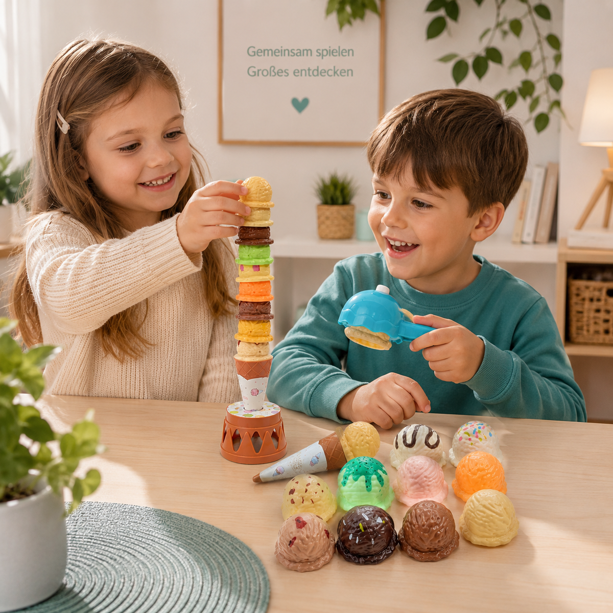 Eiscreme Stapelspiel für Kinder – Farben, Formen & Spielspaß