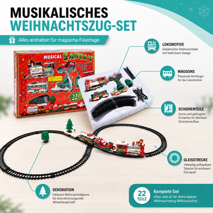 Weihnachtszug mit Licht & Musik für Kinder