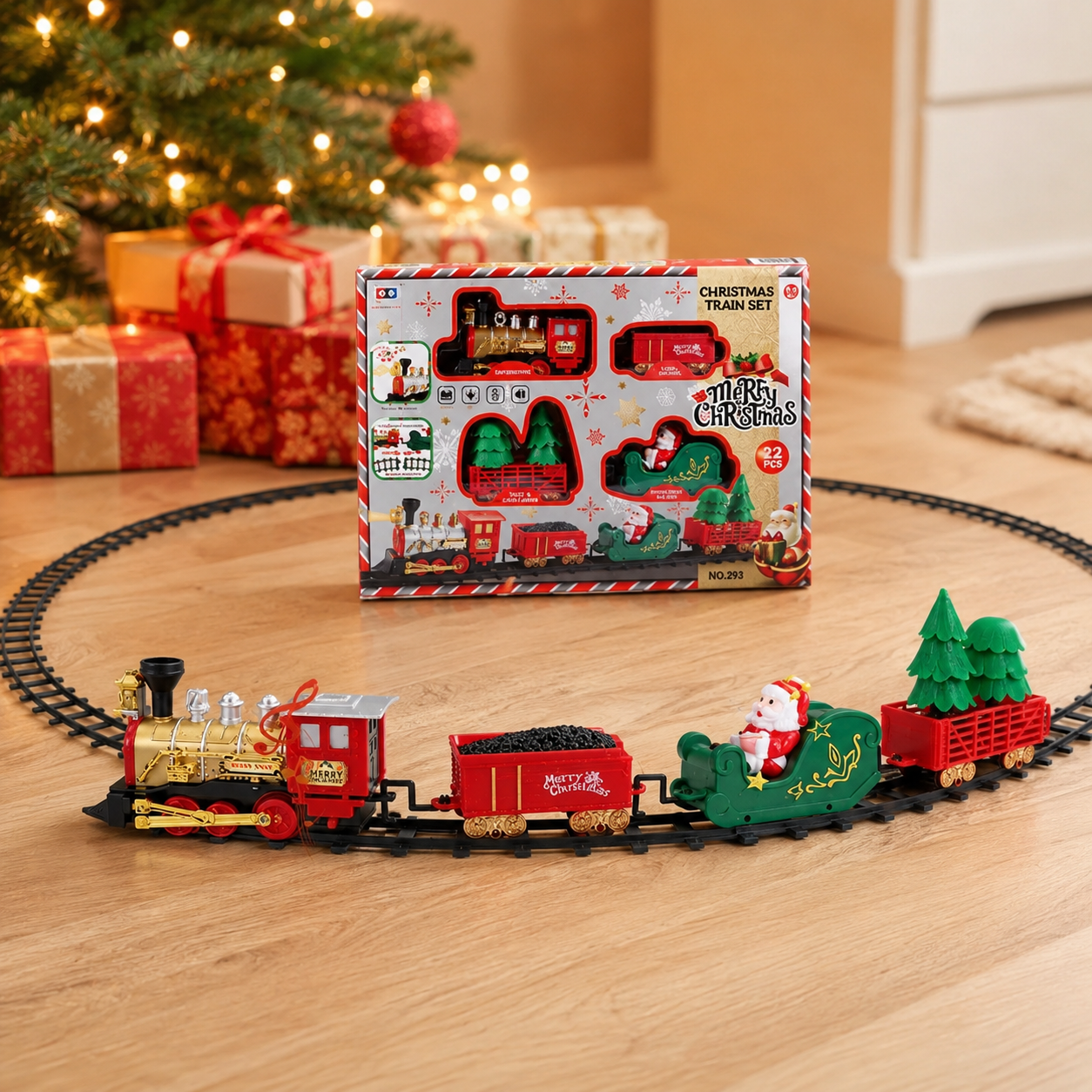 Weihnachtszug mit Licht & Musik für Kinder Stil 3