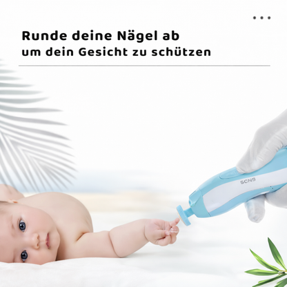 Elektrischer Baby Nageltrimmer mit leisem Motor und LED Licht