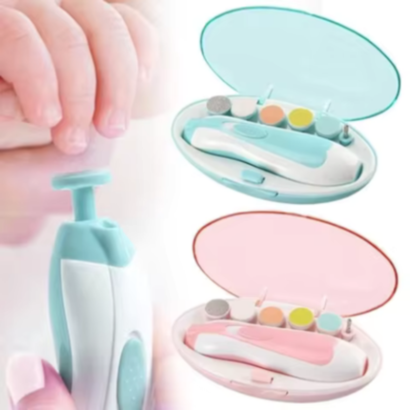 Elektrischer Baby Nageltrimmer mit leisem Motor und LED Licht