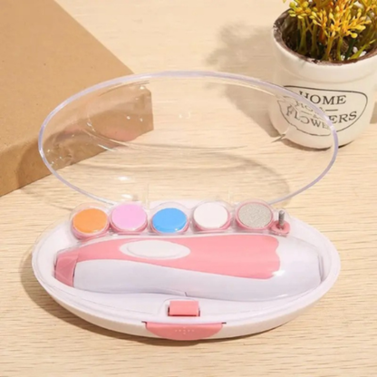 Elektrischer Baby Nageltrimmer mit leisem Motor und LED Licht