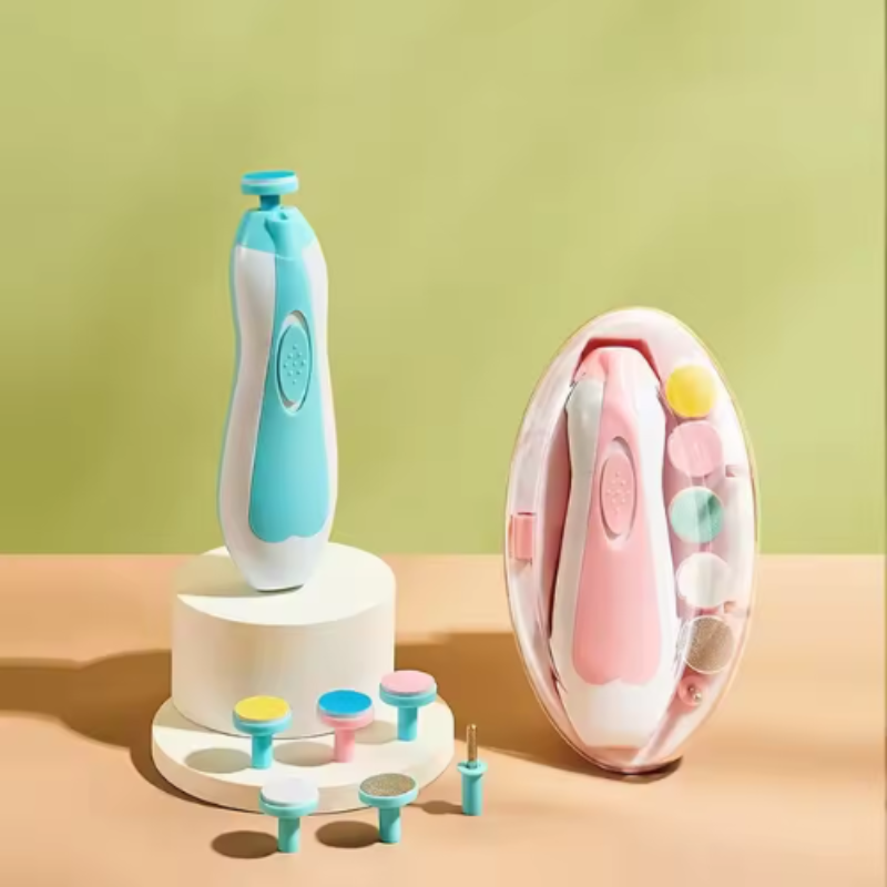 Elektrischer Baby Nageltrimmer mit leisem Motor und LED Licht