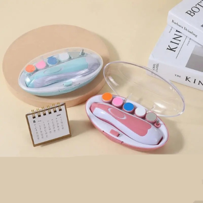 Elektrischer Baby Nageltrimmer mit leisem Motor und LED Licht