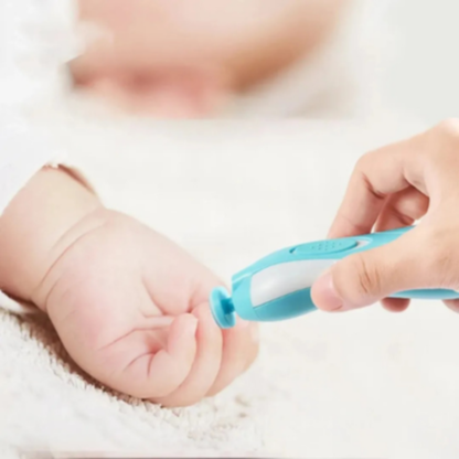 Elektrischer Baby Nageltrimmer mit leisem Motor und LED Licht