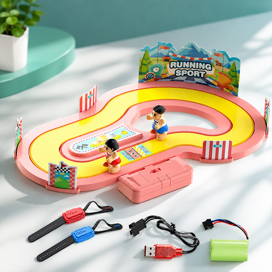Motion Racing Spiel – Interaktives Rennspiel mit Bewegungssteuerung Rosa