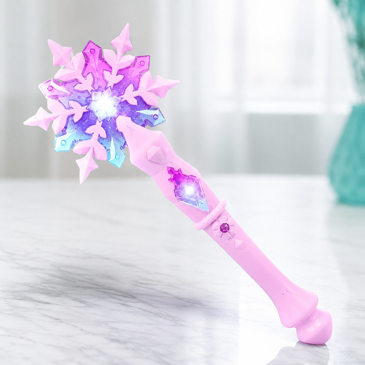 Elsa Zauberstab mit Licht & klang– Magischer Frozen Spielspaß Rosa