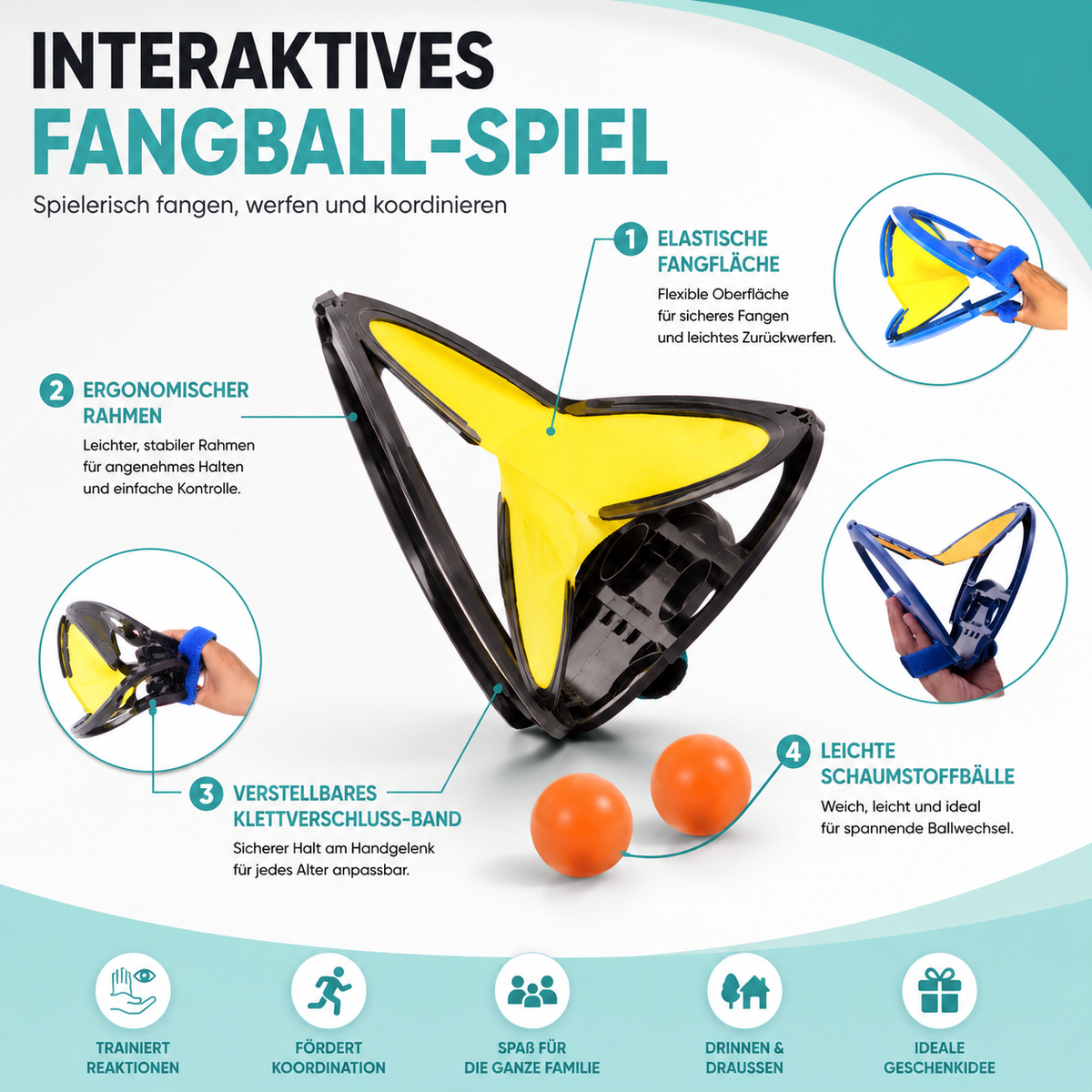 Interaktives Fangball-Spiel für Kinder