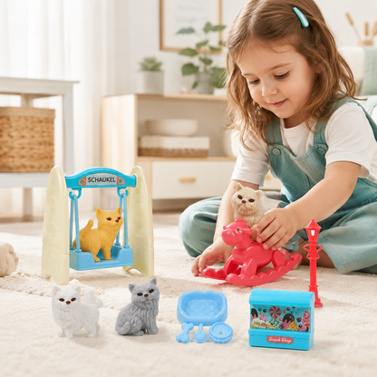 Spielzeug Haustierhaus für Kinder – Rollenspiel mit Hund & Katze