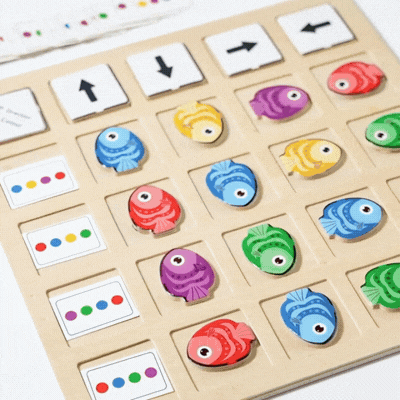 Montessori Holzspiel – Logisches Denken & Farben spielerisch lernen