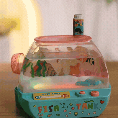 Magisches Spiel-Aquarium mit Musik, Licht & Fischen