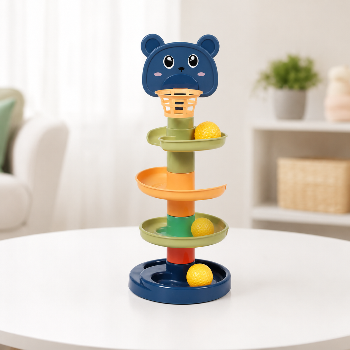Bunter Rollenball Turm für Kinder