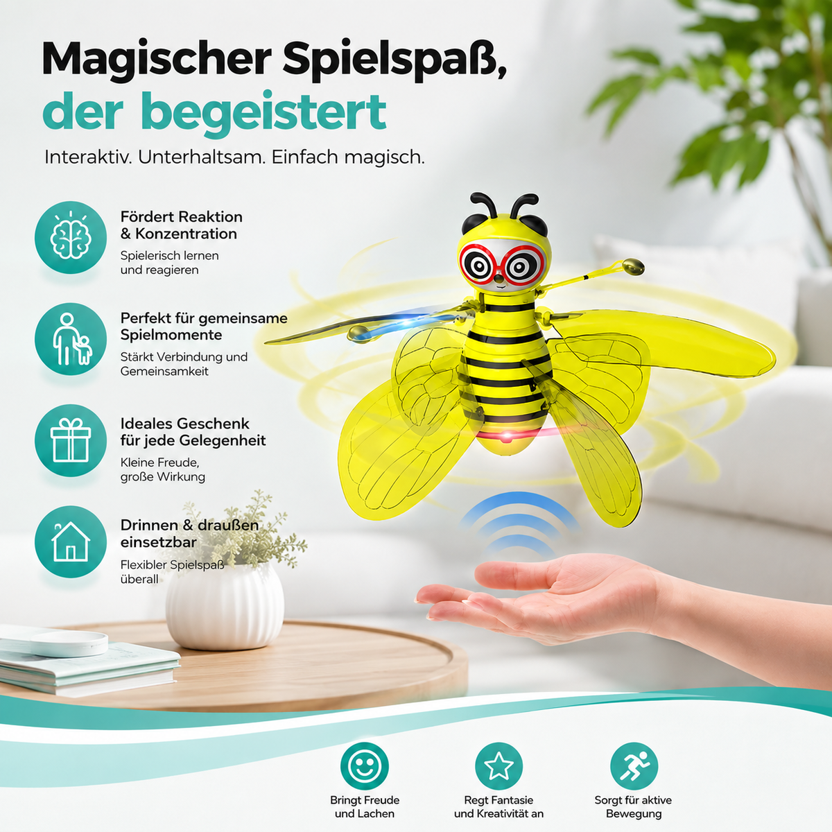 Fliegende Biene mit Gestensteuerung – Magischer Spielspaß mit Licht