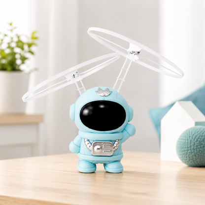 Fliegendes Astronaut Spielzeug mit LED für Kinder Blau