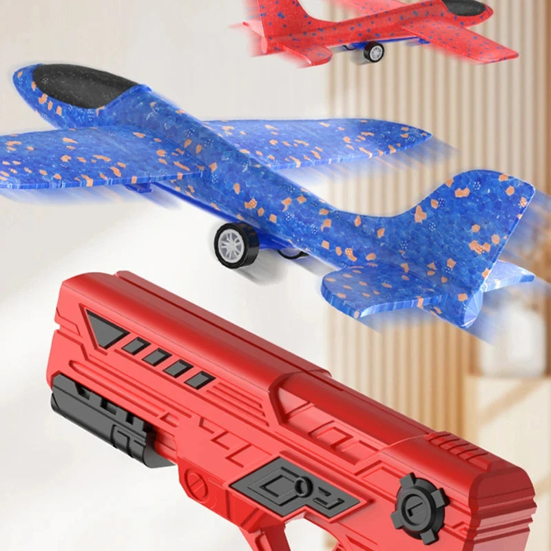 Schaumflugzeug Spielzeug mit Launcher für Kinder